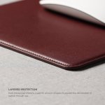 Elago Leather Mouse Pad - дизайнерски кожен пад за мишка (бургунди) 5