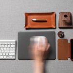 Elago Leather Mouse Pad - дизайнерски кожен пад за мишка (тъмносив) 6