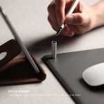 Elago Leather Mouse Pad - дизайнерски кожен пад за мишка (тъмносив) 2