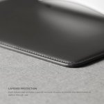 Elago Leather Mouse Pad - дизайнерски кожен пад за мишка (тъмносив) 5