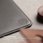 Elago Leather Mouse Pad - дизайнерски кожен пад за мишка (тъмносив) 4