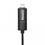 Comma Light Dural 2 in 1 Cable - универсален кабел с Lightning и MicroUSB конектори (черен) 2