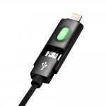 Comma Light Dural 2 in 1 Cable - универсален кабел с Lightning и MicroUSB конектори (черен) 1