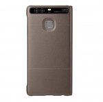 Huawei Flip Case with Window - оригинален кожен калъф с отвор за дисплея за Huawei P9 Plus (кафяв) 5