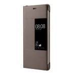 Huawei Flip Case with Window - оригинален кожен калъф с отвор за дисплея за Huawei P9 Plus (кафяв) 2