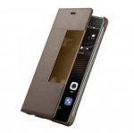 Huawei Flip Case with Window - оригинален кожен калъф с отвор за дисплея за Huawei P9 Plus (кафяв) 1