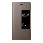 Huawei Flip Case with Window - оригинален кожен калъф с отвор за дисплея за Huawei P9 Plus (кафяв) 3