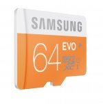 Samsung MicroSDXC 64GB EVO UHS-I Memory Card - MicroSDXC памет със SD адаптер за Samsung устройства (клас 10) 1