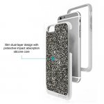 Prodigee Fancee Case - хибриден удароустойчив кейс с кристали за iPhone 6S, iPhone 6 (сребрист) 2