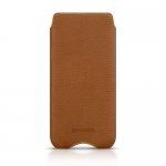 Beyzacases Zero - кожен калъф (естествена кожа, ръчна изработка) за iPhone XS Max, iPhone 8 Plus, iPhone 7 Plus, iPhone 6 Plus, iPhone 6S Plus (светлокафяв) 1