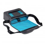 Be.ez LE reporter Metro Grey Lagoon - чанта с презрамка за iPad и таблети до 10.2 инча (сив-син) 1