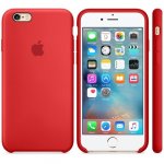Apple Silicone Case - оригинален силиконов кейс за iPhone 6, iPhone 6S (тъмночервен) 1