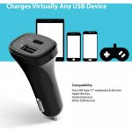 iLuv MobiSeal2 USB-C Car Charger - зарядно за кола с USB-C и USB-А изходи за зареждане на мобилни устройства 4