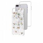 CaseMate Karat Case - дизайнерски кейс с истински перлени и сребърни нишки и висока защита за iPhone 8 Plus, iPhone 7 Plus, iPhone 6S Plus, iPhone 6 Plus (перлен) 2