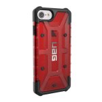 Urban Armor Gear Plasma - удароустойчив хибриден кейс за iPhone 8, iPhone 7, iPhone 6S, iPhone 6 (червен-прозрачен) 1