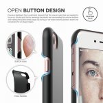 Elago S7 Slim Fit 2 Case + HD Clear Film - поликарбонатов кейс и HD покритие за iPhone 8, iPhone 7 (черен-мат) 2