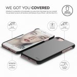 Elago S7 Slim Fit 2 Case + HD Clear Film - поликарбонатов кейс и HD покритие за iPhone 8, iPhone 7 (черен-мат) 3