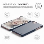 Elago S7 Slim Fit 2 Case + HD Clear Film - поликарбонатов кейс и HD покритие за iPhone 8, iPhone 7 (тъмносин) 3