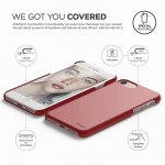 Elago S7 Slim Fit 2 Case + HD Clear Film - поликарбонатов кейс и HD покритие за iPhone 8, iPhone 7 (червен) 2