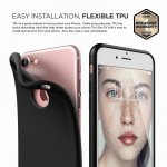 Elago S7 Slim Fit Soft Case + HD Clear Film - тънък силиконов калъф и HD покритие за iPhone 8, iPhone 7 (черен-мат) 5