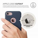Elago S7 Slim Fit Soft Case + HD Clear Film - тънък силиконов калъф и HD покритие за iPhone 8, iPhone 7 (тъмносин-мат) 3