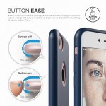 Elago S7 Slim Fit Soft Case + HD Clear Film - тънък силиконов калъф и HD покритие за iPhone 8, iPhone 7 (тъмносин-мат) 1