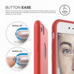 Elago S7 Slim Fit Soft Case + HD Clear Film - тънък силиконов калъф и HD покритие за iPhone 8, iPhone 7 (червен-мат) 5