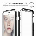 Elago Bumper Case - бъмпер и комплект защитни покрития за дисплея и задната част за iPhone 8, iPhone 7 (черен) 4