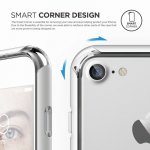 Elago Bumper Case - бъмпер и комплект защитни покрития за дисплея и задната част за iPhone 8, iPhone 7 (бял) 4