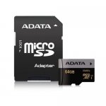 Adata Premier Pro microSDXC/SDHC 64GB UHS-I U3 (клас 10) - MicroSDXC U3 памет със SD адаптер за устройства с MicroSD (подходяща за 4K видео и GoPro) 2