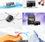 Adata Premier Pro microSDXC/SDHC 64GB UHS-I U3 (клас 10) - MicroSDXC U3 памет със SD адаптер за устройства с MicroSD (подходяща за 4K видео и GoPro) 3