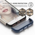 Elago S7 Glide Case + HD Clear Film - поликарбонатов кейс и HD покритие за iPhone 8, iPhone 7 (златист-тъмносин) 5