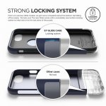 Elago S7 Glide Case + HD Clear Film - поликарбонатов кейс и HD покритие за iPhone 8, iPhone 7 (тъмносин-прозрачен) 4