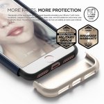 Elago S7 Glide Case + HD Clear Film - поликарбонатов кейс и HD покритие за iPhone 8, iPhone 7 (тъмносин-златист) 2