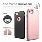 Elago S7 Glide Case + HD Clear Film - поликарбонатов кейс и HD покритие за iPhone 8, iPhone 7 (розово злато) 1