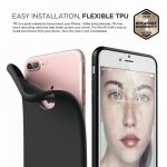Elago S7 Slim Fit Soft Case + HD Clear Film - тънък силиконов калъф и HD покритие за iPhone 8 Plus, iPhone 7 Plus (черен-мат) 5