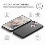 Elago S7 Slim Fit Soft Case + HD Clear Film - тънък силиконов калъф и HD покритие за iPhone 8 Plus, iPhone 7 Plus (черен-мат) 1