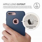 Elago S7 Slim Fit Soft Case + HD Clear Film - тънък силиконов калъф и HD покритие за iPhone 8 Plus, iPhone 7 Plus (тъмносин) 5