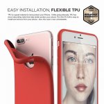 Elago S7 Slim Fit Soft Case + HD Clear Film - тънък силиконов калъф и HD покритие за iPhone 8 Plus, iPhone 7 Plus (червен) 1