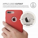 Elago S7 Slim Fit Soft Case + HD Clear Film - тънък силиконов калъф и HD покритие за iPhone 8 Plus, iPhone 7 Plus (червен) 5