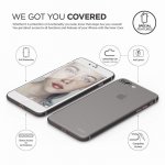 Elago Inner Core Case - тънък полипропиленов кейс (0.4 mm) и HD покритие за iPhone 8 Plus, iPhone 7 Plus (тъмносив) 4