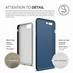Elago Inner Core Case - тънък полипропиленов кейс (0.4 mm) и HD покритие за iPhone 8 Plus, iPhone 7 Plus (тъмносин) 6