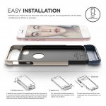 Elago S7 Glide Case + HD Clear Film - поликарбонатов кейс и HD покритие за iPhone 8 Plus, iPhone 7 Plus (златист-тъмносин) 5