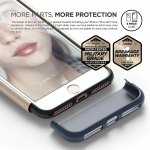 Elago S7 Glide Case + HD Clear Film - поликарбонатов кейс и HD покритие за iPhone 8 Plus, iPhone 7 Plus (златист-тъмносин) 1
