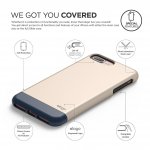 Elago S7 Glide Case + HD Clear Film - поликарбонатов кейс и HD покритие за iPhone 8 Plus, iPhone 7 Plus (златист-тъмносин) 3