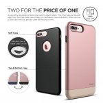 Elago S7 Glide Case + HD Clear Film - поликарбонатов кейс и HD покритие за iPhone 8 Plus, iPhone 7 Plus (розово злато) 4