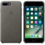 Apple iPhone Leather Case - оригинален кожен кейс (естествена кожа) за iPhone 8 Plus, iPhone 7 Plus (сив) 5