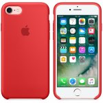 Apple Silicone Case - оригинален силиконов кейс за iPhone 8, iPhone 7 (червен) 4