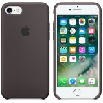 Apple Silicone Case - оригинален силиконов кейс за iPhone 8, iPhone 7 (тъмнокафяв) 2