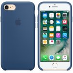 Apple Silicone Case - оригинален силиконов кейс за iPhone 8, iPhone 7 (син) 2